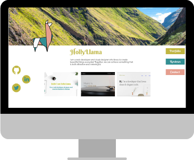 Hollyllama Website Design